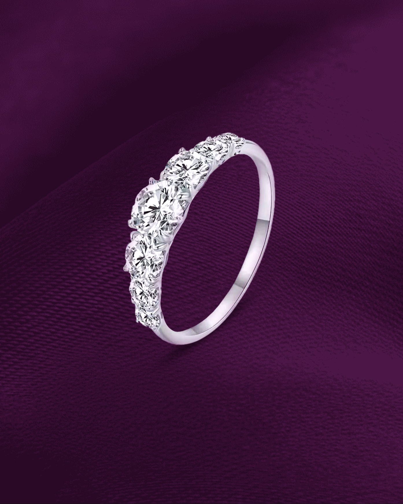 خاتم نصف دائري فضة – أناقة وعملية في قطعة واحدة